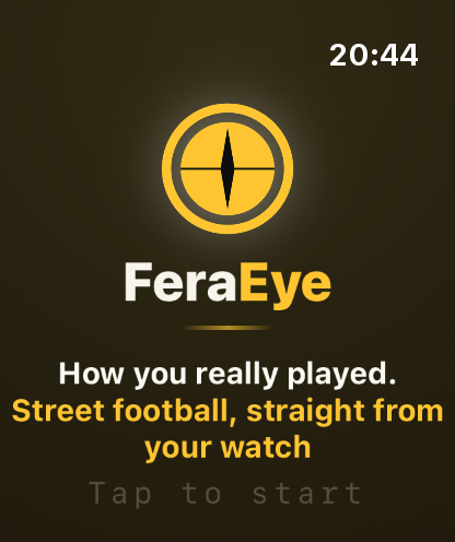 Step 1: Before the game, open FeraEye on your watch.