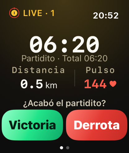 Paso 3: El reloj cuenta cada partidito.