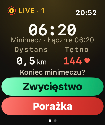 Krok 3: Zegarek liczy każdy minimecz.