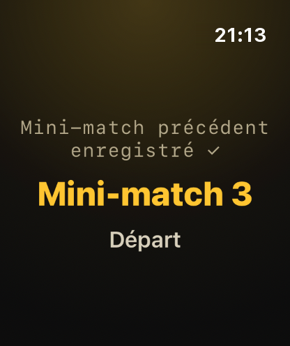 Étape 8: Touche « Oui » et joue le mini-match suivant.