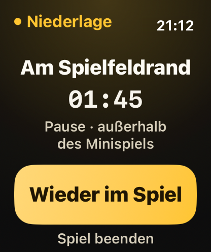 Schritt 5: Warten am Rand: Diese Zeit bleibt außerhalb der Wertung.