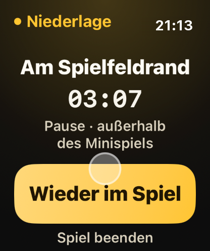 Schritt 6: Mit einem Tipp gehst du zurück auf den Platz.