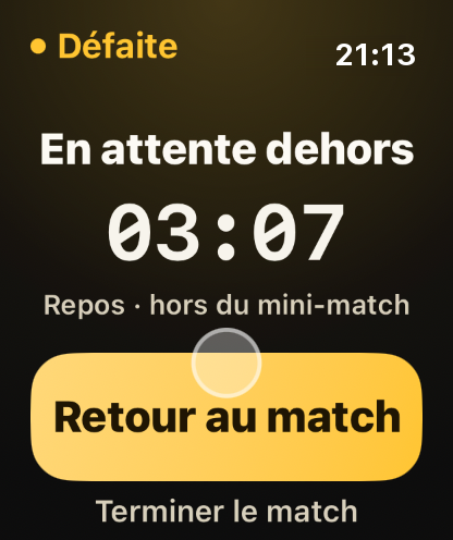Étape 6: Reviens sur le terrain en une touche.