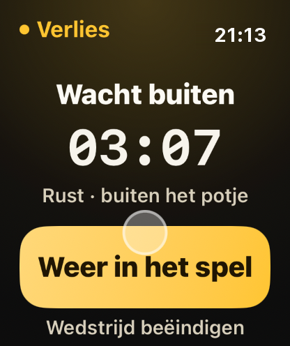 Stap 6: Met één tik sta je weer op het veld.