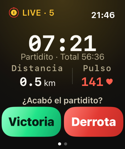 Paso 9: El partido sigue, partidito tras partidito.