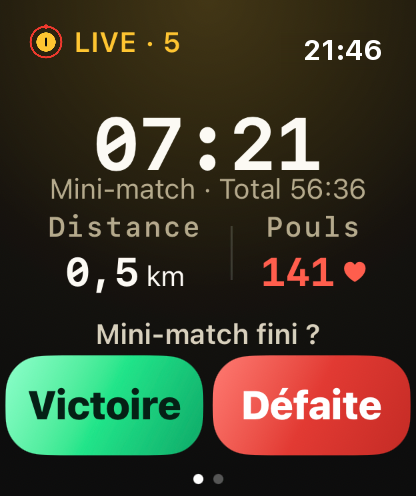 Étape 9: Le match continue, mini-match après mini-match.