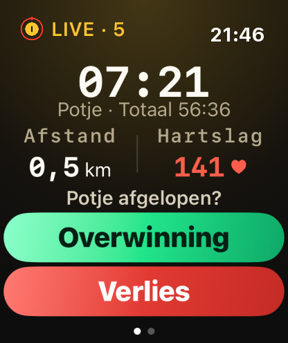 Stap 9: De wedstrijd gaat door, potje na potje.