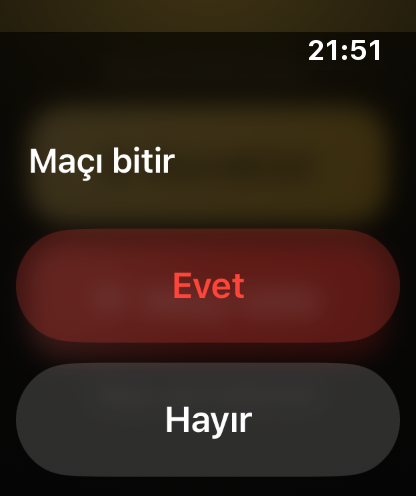 Adım 10: Bitti mi? «Maçı bitir»e dokun.